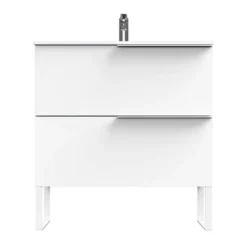 Tiger Badmeubelset Pocket 80 Cm Met 2 Lades Wit Incl. Looppoten -Badkamerwinkel Voor Thuis 123 198