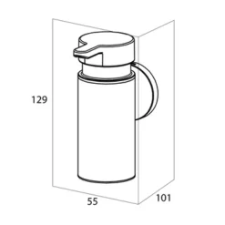 Tiger Zeepdispenser Noon Medium Zwart -Badkamerwinkel Voor Thuis 123 2044