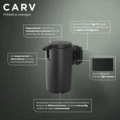 Tiger Zeepdispenser Carv 175 Ml Zwart -Badkamerwinkel Voor Thuis 123 2074