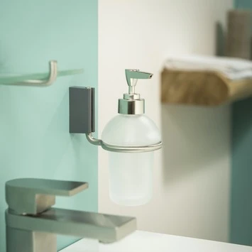 Tiger Zeepdispenser Cliqit Hangend Donkergrijs RVS Tiger Zeepdispenser Cliqit Hangend Donkergrijs RVS -Badkamerwinkel Voor Thuis 123 2080