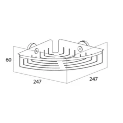 Tiger Hoekkorf Boston Groot Chroom 4 Tiger Hoekkorf Boston Groot Chroom -Badkamerwinkel Voor Thuis 123 2171