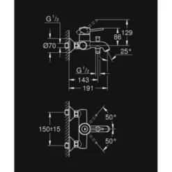 GROHE Badkraan Start Classic Met Hendel Chroom 15 Cm -Badkamerwinkel Voor Thuis 123 225