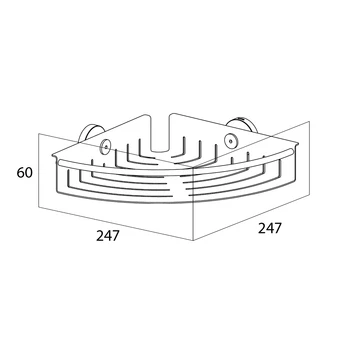 Tiger Hoekkorf Boston Groot RVS Tiger Hoekkorf Boston Groot RVS -Badkamerwinkel Voor Thuis 123 2296
