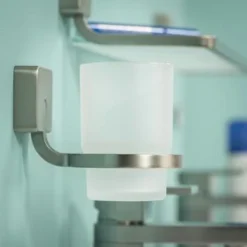 Tiger Bekerhouder Impuls Hangend Met Beker RVS 2 Tiger Bekerhouder Impuls Hangend Met Beker RVS -Badkamerwinkel Voor Thuis 123 2451