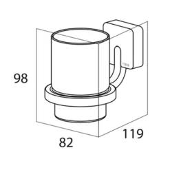 Tiger Bekerhouder Impuls Hangend Met Beker RVS 3 Tiger Bekerhouder Impuls Hangend Met Beker RVS -Badkamerwinkel Voor Thuis 123 2452