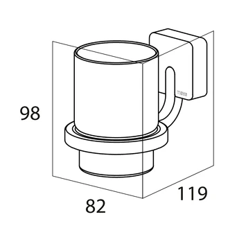 Tiger Bekerhouder Impuls Hangend met Beker RVS Tiger Bekerhouder Impuls Hangend Met Beker RVS -Badkamerwinkel Voor Thuis 123 2452
