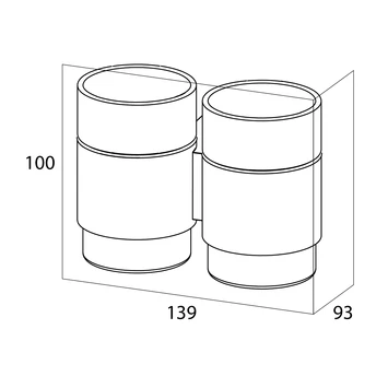 Tiger Dubbele Bekerhouder Nomad Hangend met Bekers Zwart Tiger Dubbele Bekerhouder Nomad Hangend Met Bekers Zwart -Badkamerwinkel Voor Thuis 123 2468