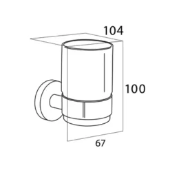 Tiger Bekerhouder Boston Met Beker RVS 3 Tiger Bekerhouder Boston Met Beker RVS -Badkamerwinkel Voor Thuis 123 2481