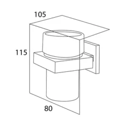Tiger Bekerhouder Items Hangend Met Beker Chroom -Badkamerwinkel Voor Thuis 123 2534