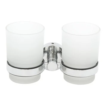 Haceka Dubbele Bekerhouder Kosmos Hangend met Bekers Chroom Haceka Dubbele Bekerhouder Kosmos Hangend Met Bekers Chroom -Badkamerwinkel Voor Thuis 123 2540