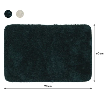 Sealskin badmat angora 60x90cm donkergroen Sealskin Badmat Angora 60x90cm Donkergroen -Badkamerwinkel Voor Thuis 123 2635