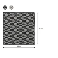 Sealskin Badmat Trellis 60x60cm Zwart 4 Sealskin Badmat Trellis 60x60cm Zwart -Badkamerwinkel Voor Thuis 123 2653