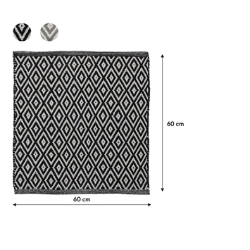 Sealskin badmat trellis 60x60cm zwart Sealskin Badmat Trellis 60x60cm Zwart -Badkamerwinkel Voor Thuis 123 2653