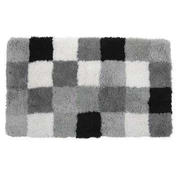 GAMMA Badmat Blok Zwart met Grijs 60x90 cm GAMMA Badmat Blok Zwart Met Grijs 60x90 Cm -Badkamerwinkel Voor Thuis 123 2655