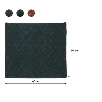 Sealskin badmat aztec 60x60cm donkergroen Sealskin Badmat Aztec 60x60cm Donkergroen -Badkamerwinkel Voor Thuis 123 2687