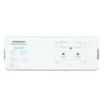 Atlantic thermostatische douchekraan Landon Chroom 15 cm Atlantic Thermostatische Douchekraan Landon Chroom 15 Cm -Badkamerwinkel Voor Thuis 123 271