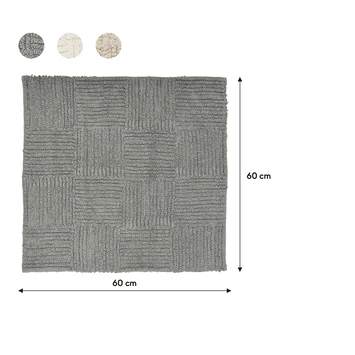 Sealskin badmat reverse 60x60cm grijs Sealskin Badmat Reverse 60x60cm Grijs -Badkamerwinkel Voor Thuis 123 2715