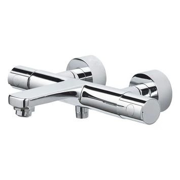 Aqualino Thermostatische Badkraan Elvo Chroom 15 cm Aqualino Thermostatische Badkraan Elvo Chroom 15 Cm -Badkamerwinkel Voor Thuis 123 272