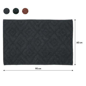 Sealskin badmat aztec 60x90cm donkergrijs Sealskin Badmat Aztec 60x90cm Donkergrijs -Badkamerwinkel Voor Thuis 123 2732