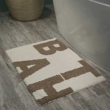 Sealskin Badmat Littera ivoor 90x60 cm Sealskin Badmat Littera Ivoor 90x60 Cm -Badkamerwinkel Voor Thuis 123 2752