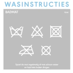 Sealskin Badmat Woodblock Teak 90x52 Cm -Badkamerwinkel Voor Thuis 123 2758