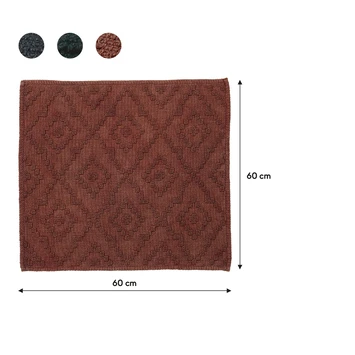 Sealskin badmat aztec 60x60cm donkerroze Sealskin Badmat Aztec 60x60cm Donkerroze -Badkamerwinkel Voor Thuis 123 2780