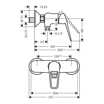 Hansgrohe Douchemengkraan Novus Loop Hansgrohe Douchemengkraan Novus Loop -Badkamerwinkel Voor Thuis 123 280