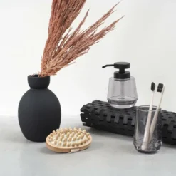 Sealskin Badmat Woodblock 60x60cm Zwart -Badkamerwinkel Voor Thuis 123 2812