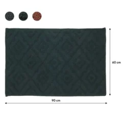 Sealskin Badmat Aztec 60x90cm Donkergroen 6 Sealskin Badmat Aztec 60x90cm Donkergroen -Badkamerwinkel Voor Thuis 123 2858