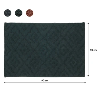 Sealskin badmat aztec 60x90cm donkergroen Sealskin Badmat Aztec 60x90cm Donkergroen -Badkamerwinkel Voor Thuis 123 2858