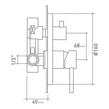 Van Marcke Douchekraan Cocoon Inbouw Chroom met wisselknop Van Marcke Douchekraan Cocoon Inbouw Chroom Met Wisselknop -Badkamerwinkel Voor Thuis 123 305
