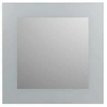 Plieger spiegel zandstraalkader zilver 60x60 cm Plieger Spiegel Zandstraalkader Zilver 60x60 Cm -Badkamerwinkel Voor Thuis 123 3112