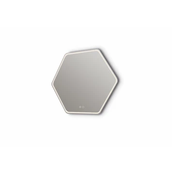 Allibert led-spiegel Jazzy zeshoek met touch bediening 79x70cm Allibert Led-spiegel Jazzy Zeshoek Met Touch Bediening 79x70cm -Badkamerwinkel Voor Thuis 123 3113