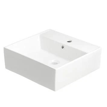 Atlantic Wastafel Jace Vierkant Wit 46x46x15 cm Atlantic Wastafel Jace Vierkant Wit 46x46x15 Cm -Badkamerwinkel Voor Thuis 123 3141