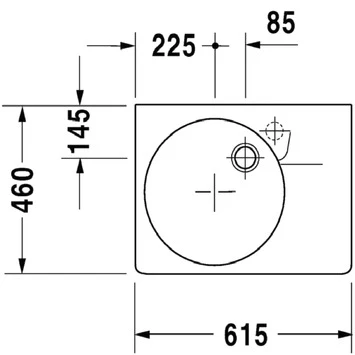Duravit Wastafel Scola Links 61.4x45.9x22.4 cm Duravit Wastafel Scola Links 61.4x45.9x22.4 Cm -Badkamerwinkel Voor Thuis 123 3161