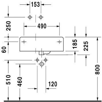 Duravit Wastafel Scola Links 61.4x45.9x22.4 cm Duravit Wastafel Scola Links 61.4x45.9x22.4 Cm -Badkamerwinkel Voor Thuis 123 3162