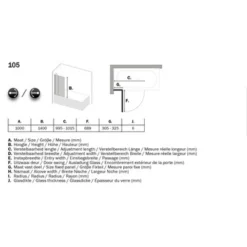 Sealskin Badklapwand S105 2-delig 140x100cm Chroom -Badkamerwinkel Voor Thuis 123 3186