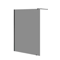 Allibert Douchewand Colors 140x200 Cm Gerookt Glas Met Zwarte Profielen