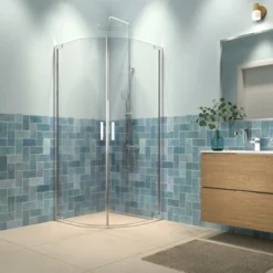 Sealskin Inc. Tweedelige Kwartronde Douchecabine 90x90x200 Cm, 8 Mm Helder Veiligheidsglas Met Antikalklaag Zilver Hoogglans