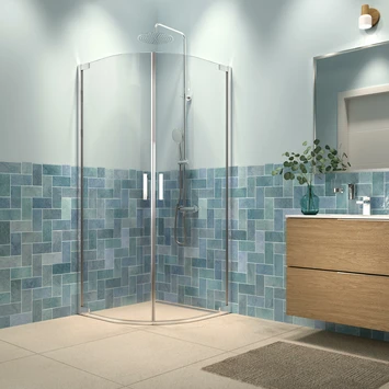 Sealskin Inc. Tweedelige kwartronde douchecabine 90x90x200 cm, 8 mm helder veiligheidsglas met antikalklaag Zilver hoogglans Sealskin Inc. Tweedelige Kwartronde Douchecabine 90x90x200 Cm, 8 Mm Helder Veiligheidsglas Met Antikalklaag Zilver Hoogglans -Badkamerwinkel Voor Thuis 123 3312