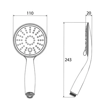 Tiger Handdouche Splash Tossa Ø11 cm 3 Standen Tiger Handdouche Splash Tossa Ø11 Cm 3 Standen -Badkamerwinkel Voor Thuis 123 3356