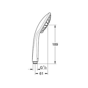 Grohe Vitalio handdouche Joy Ø11 2 Standen Chroom Grohe Vitalio Handdouche Joy Ø11 2 Standen Chroom -Badkamerwinkel Voor Thuis 123 3460