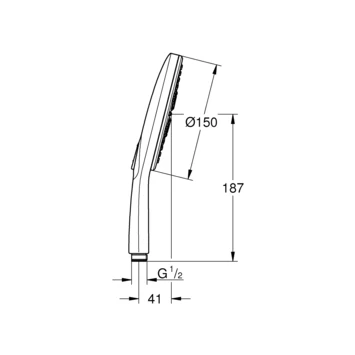 Grohe Handdouche Vitalio Smartactive 150/3 Grohe Handdouche Vitalio Smartactive 150/3 -Badkamerwinkel Voor Thuis 123 3478