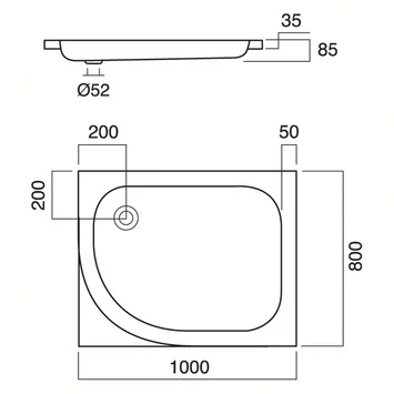 Sealskin Douchebak Optimo Rechthoek Inbouw 100x80x8.5 cm Sealskin Douchebak Optimo Rechthoek Inbouw 100x80x8.5 Cm -Badkamerwinkel Voor Thuis 123 3555