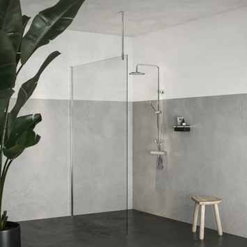 Sealskin Plafondsteun 80 cm Zilver hoogglans Sealskin Plafondsteun 80 Cm Zilver Hoogglans -Badkamerwinkel Voor Thuis 123 3558