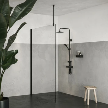 Sealskin Plafondsteun 80 cm Mat zwart Sealskin Plafondsteun 80 Cm Mat Zwart -Badkamerwinkel Voor Thuis 123 3559