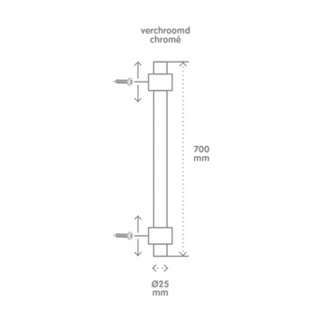 Van Marcke Glijstang Keros Chroom 70 cm Van Marcke Glijstang Keros Chroom 70 Cm -Badkamerwinkel Voor Thuis 123 3589