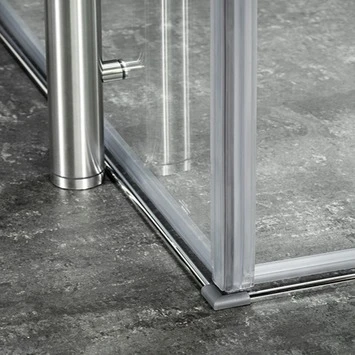 Tiger Boston vloermontageset tbv kwartronde douchecabine chroom 100x100 cm Tiger Boston Vloermontageset Tbv Kwartronde Douchecabine Chroom 100x100 Cm -Badkamerwinkel Voor Thuis 123 3597