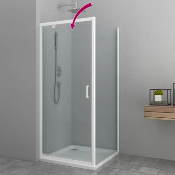 Allibert draaideur Loft Game 90x200cm wit transparant Allibert Draaideur Loft Game 90x200cm Wit Transparant -Badkamerwinkel Voor Thuis 123 3712