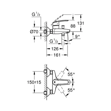 Grohe Badkraan Start Chroom Grohe Badkraan Start Chroom -Badkamerwinkel Voor Thuis 123 375